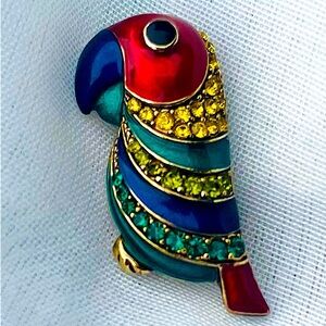 Vintage Parrot Pin